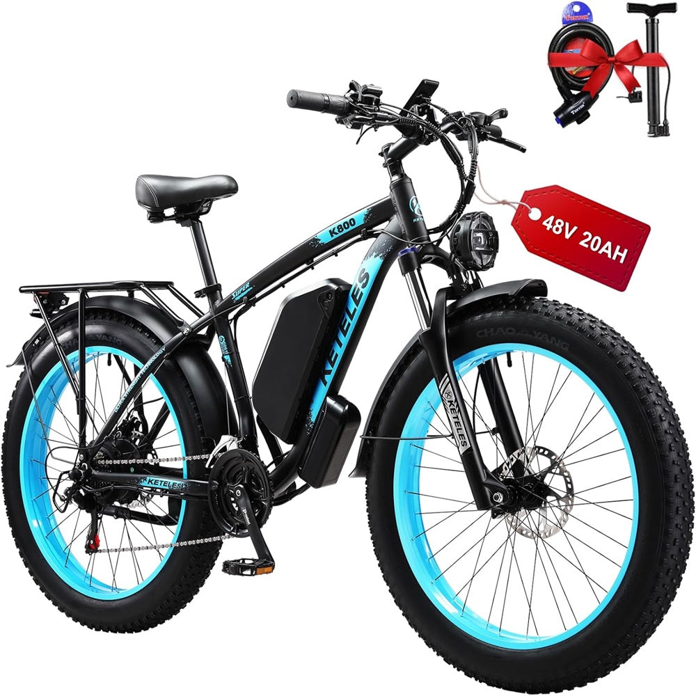 K800 1000W Black Blue 26inch