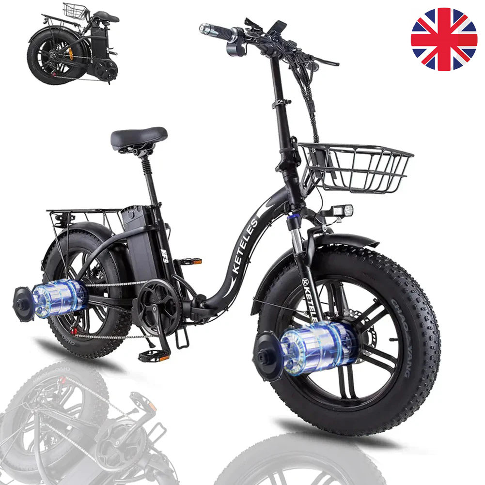 KETELES KF9 2000W 48V 26Ah Hydraulic Disc Brake Folding Electric Bike(UK)
