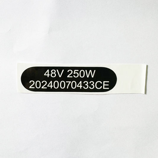 KETELES 250W Motor Label
