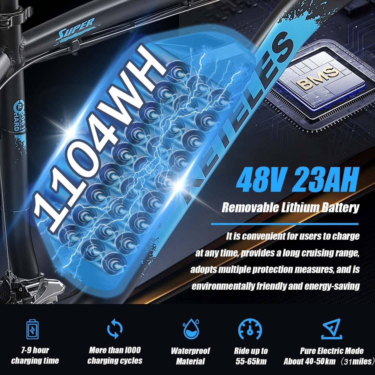 KETELES K800 Battery 48V 23 AH